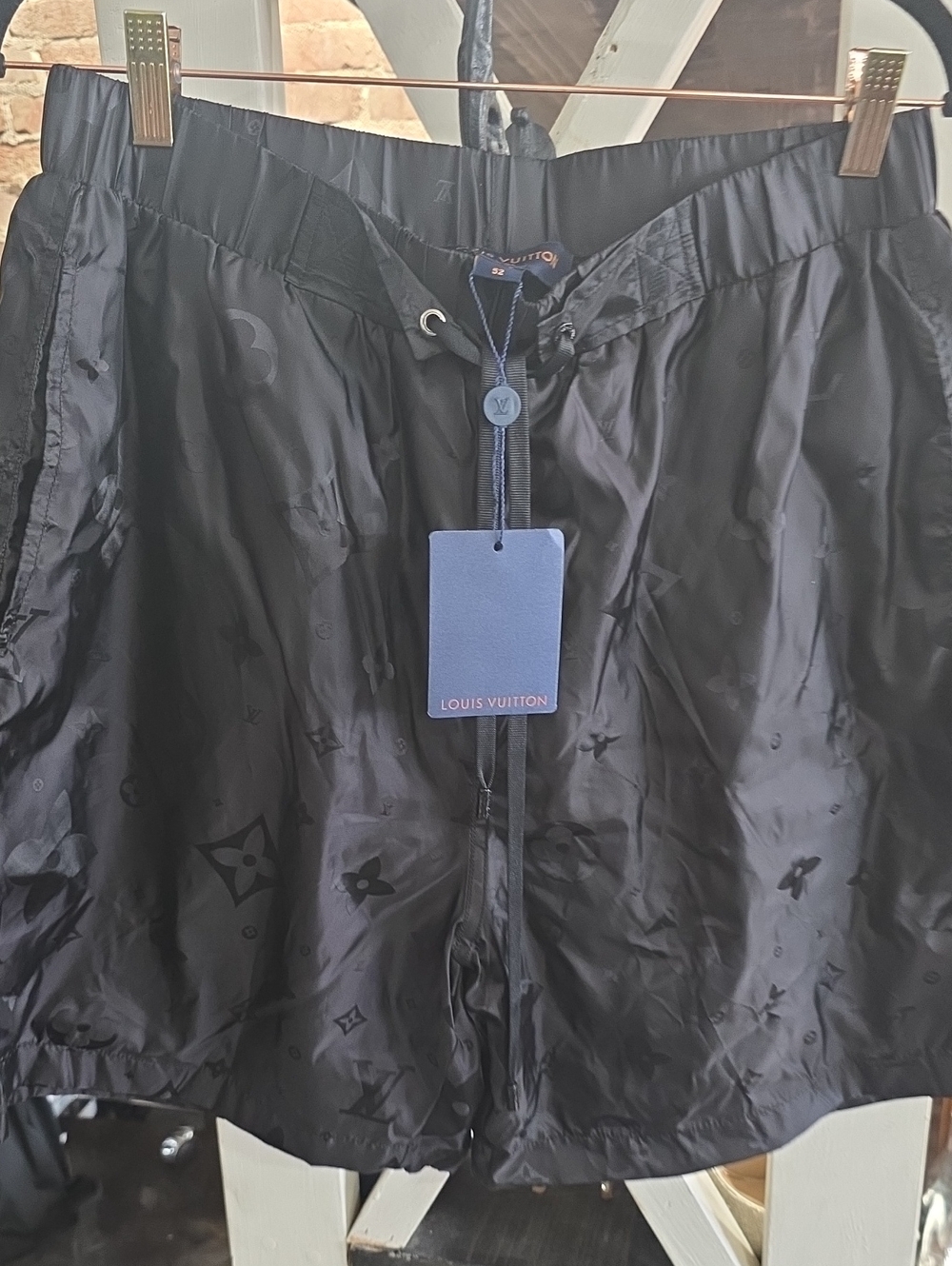 Louis Vuitton Black Monogram Nylon Swim Shorts